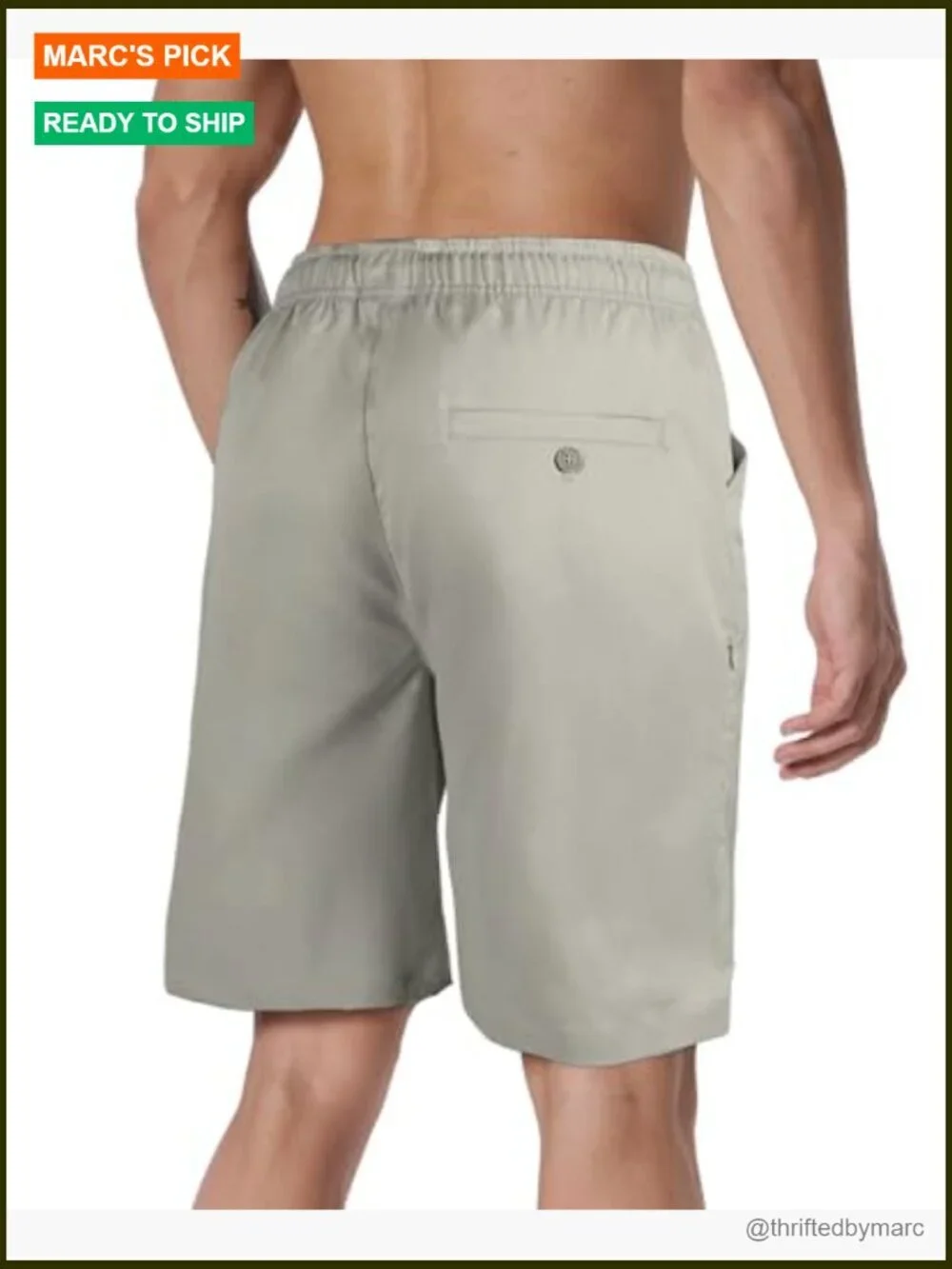 Men's Casual Shorts 9 Inch Inseam Drawstring Flat Front Hybrid Pockets